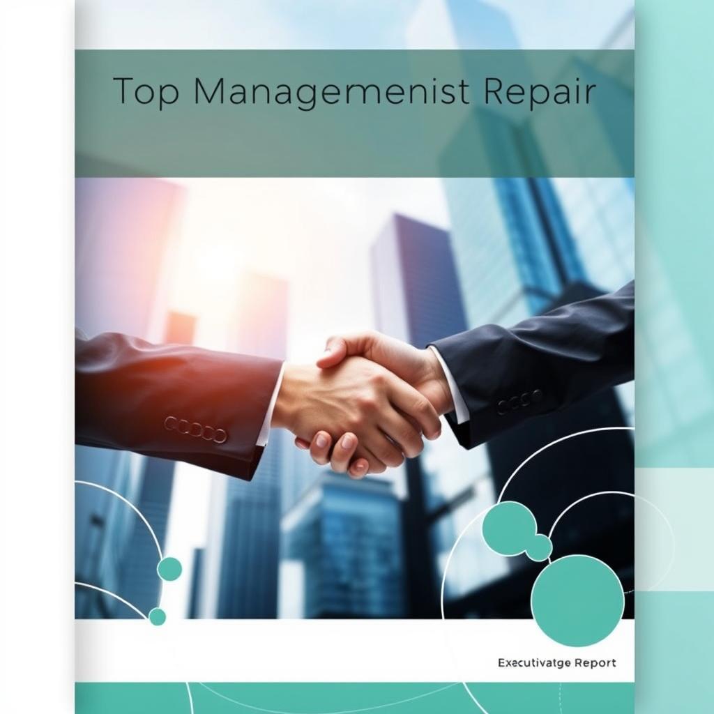 A professional and sophisticated cover page for a report on top management trust repair