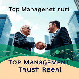 A professional and sophisticated cover page for a report on top management trust repair