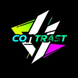 Logo design for a modern and energetic tech store called ‘Contrast’