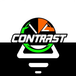 Logo design for a modern and energetic tech store called ‘Contrast’