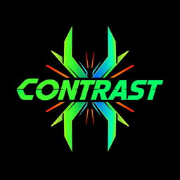 Logo design for a modern and energetic tech store called ‘Contrast’
