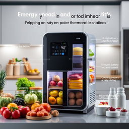 An advanced energy backup and thermal conservation system designed to keep refrigerator food safe during prolonged power outages