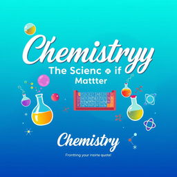 A vibrant and engaging front page for a chemistry project, featuring a modern design