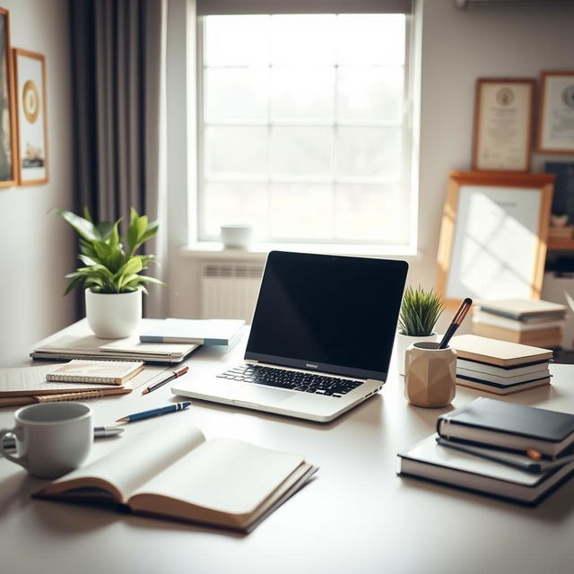 A minimalist and modern visual interpretation of the concept of self-employment
