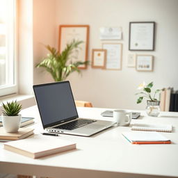 A minimalist and modern visual interpretation of the concept of self-employment