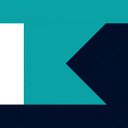 A simple and elegant color guard flag design featuring bold blocks of color in teal, turquoise, and white