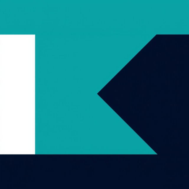 A simple and elegant color guard flag design featuring bold blocks of color in teal, turquoise, and white