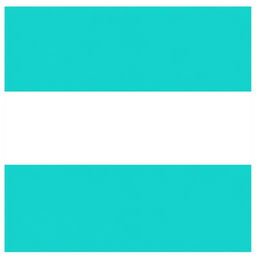 A simple and elegant color guard flag design featuring bold blocks of color in teal, turquoise, and white