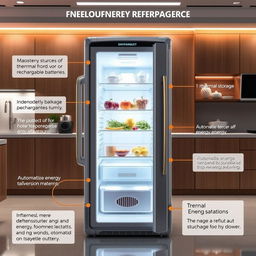 An advanced energy backup and thermal conservation system designed to keep refrigerator food safe during prolonged power outages