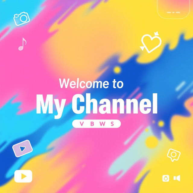 A vibrant and modern YouTube banner design showcasing dynamic elements