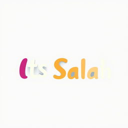 A logo design featuring the words "Its Salah" creatively arranged based on the shapes of the letters themselves