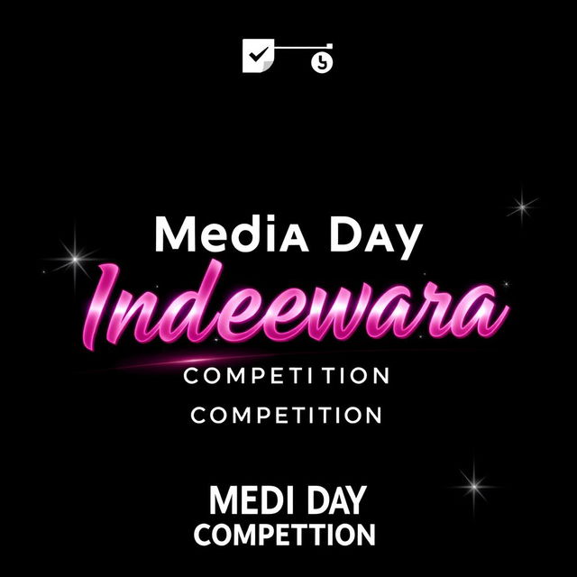 A high-energy media day competition poster featuring the text 'Indeewara'