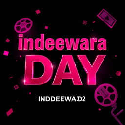 A striking competition poster for media day titled "Indeewara" featuring a bold, modern font for the text