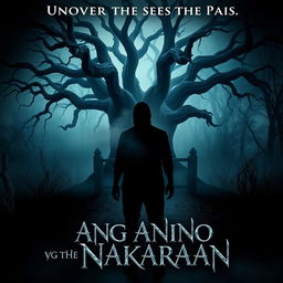 A movie poster for 'Ang Anino ng Nakaraan', featuring a mysterious and haunting atmosphere
