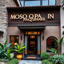 A luxurious hostel named 'M O S O Q P A Q A R I N,' featuring a striking Andean theme inspired by Cusco's rich cultural heritage