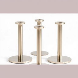 An updated cylindrical design featuring five steel pillars, each with a diameter of 1 cm and a height of 8 cm