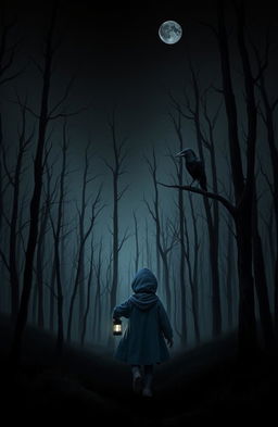 A dark and misty forest featuring unfamiliar woods with a somber atmosphere