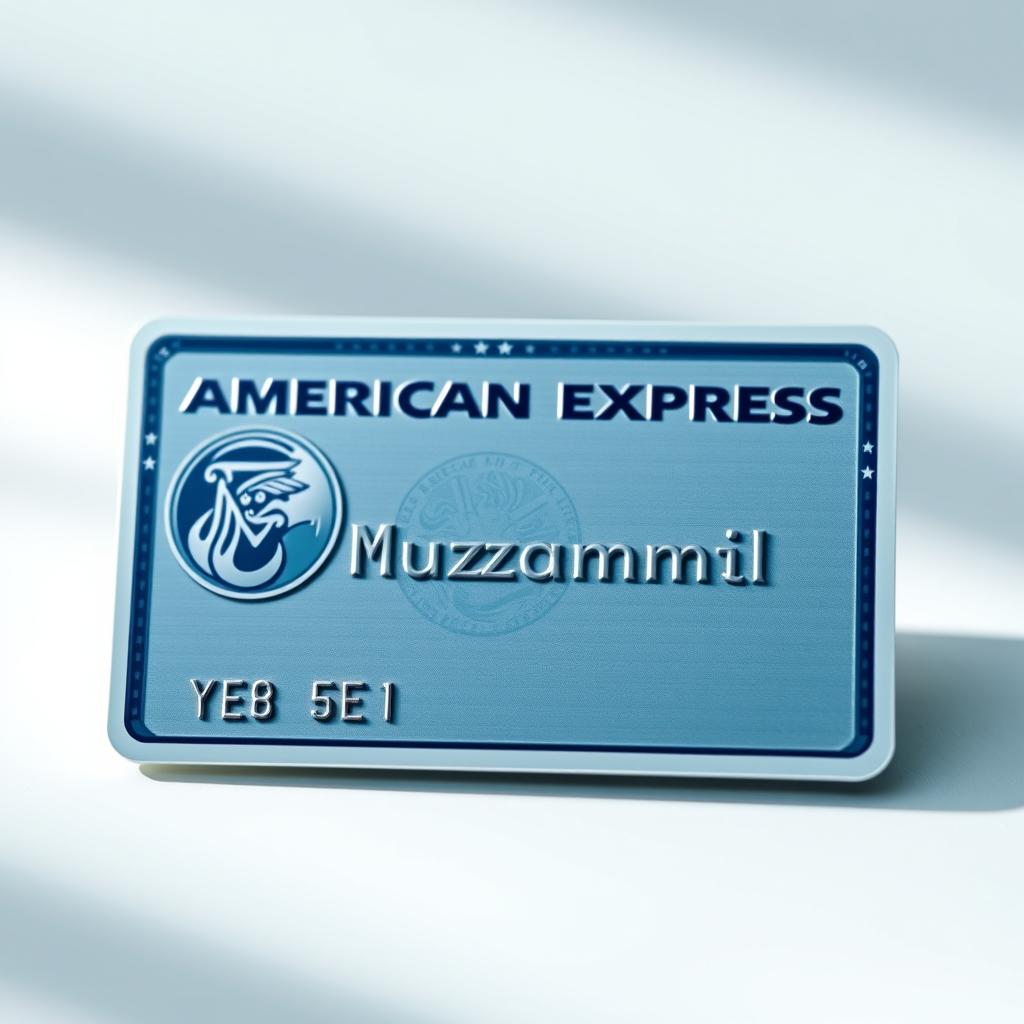 An American Express credit card featuring the name 'Muzammil'