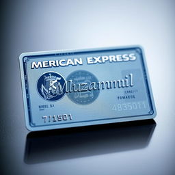 An American Express credit card featuring the name 'Muzammil'