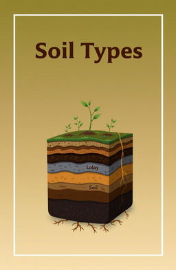 A visually appealing cover page design for a report on soil types