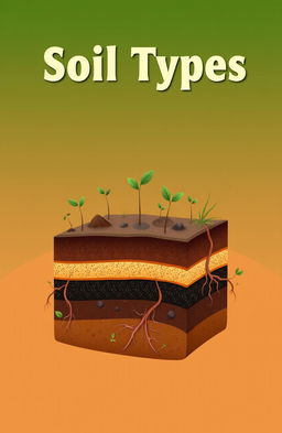 A visually appealing cover page design for a report on soil types