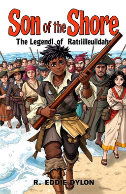 A dynamic manga cover featuring a young 18-year-old boy with black skin, embodying a mix of English and Malagasy heritage