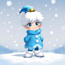 An illustration of Jack Frost from Persona, characterized by his iconic blue and white design