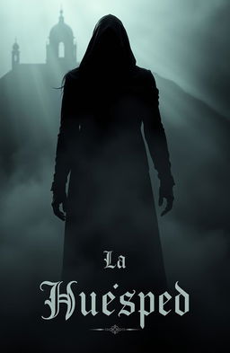 A book cover design for a novel titled 'La Huésped'