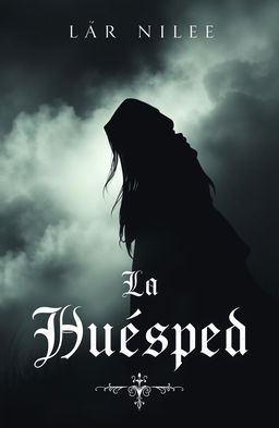 A book cover design for a novel titled 'La Huésped'