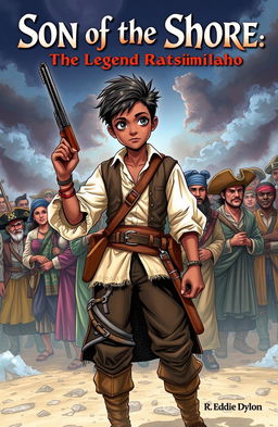 A manga cover featuring a young 18-year-old boy with black skin, who is half English and half Malagasy