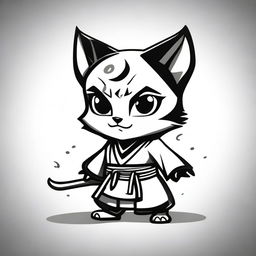 A high-quality digital art image depicting a chibi version of a Tabaxi monk