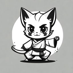 A high-quality digital art image depicting a chibi version of a Tabaxi monk