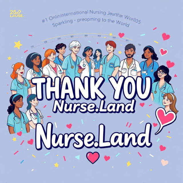 A dynamic and celebratory illustration representing the '#1 Online International Nursing Community in the World'