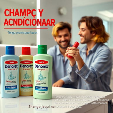 A modern commercial scene for Denorex anti-dandruff shampoo from 1993