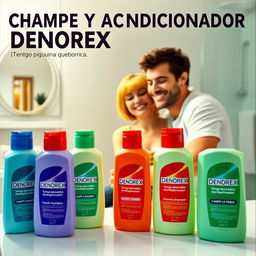 A modern commercial scene for Denorex anti-dandruff shampoo from 1993