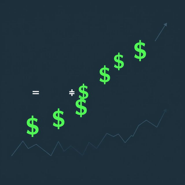 A minimalist illustration depicting mathematical equations gradually transforming into dollar signs, symbolizing the connection between mathematics and capitalism