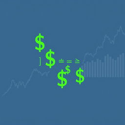 A minimalist illustration depicting mathematical equations gradually transforming into dollar signs, symbolizing the connection between mathematics and capitalism