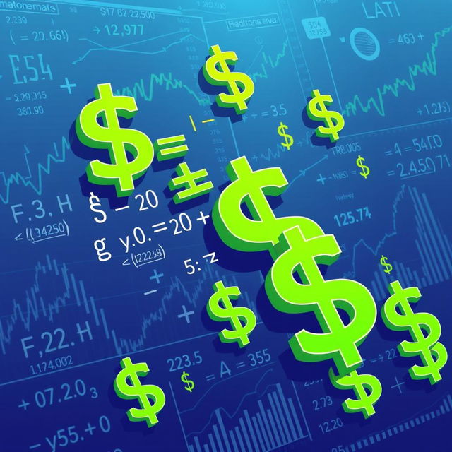 An illustration showcasing mathematical equations transitioning into dollar signs, visually representing the idea that mathematics fuels capitalist economic systems