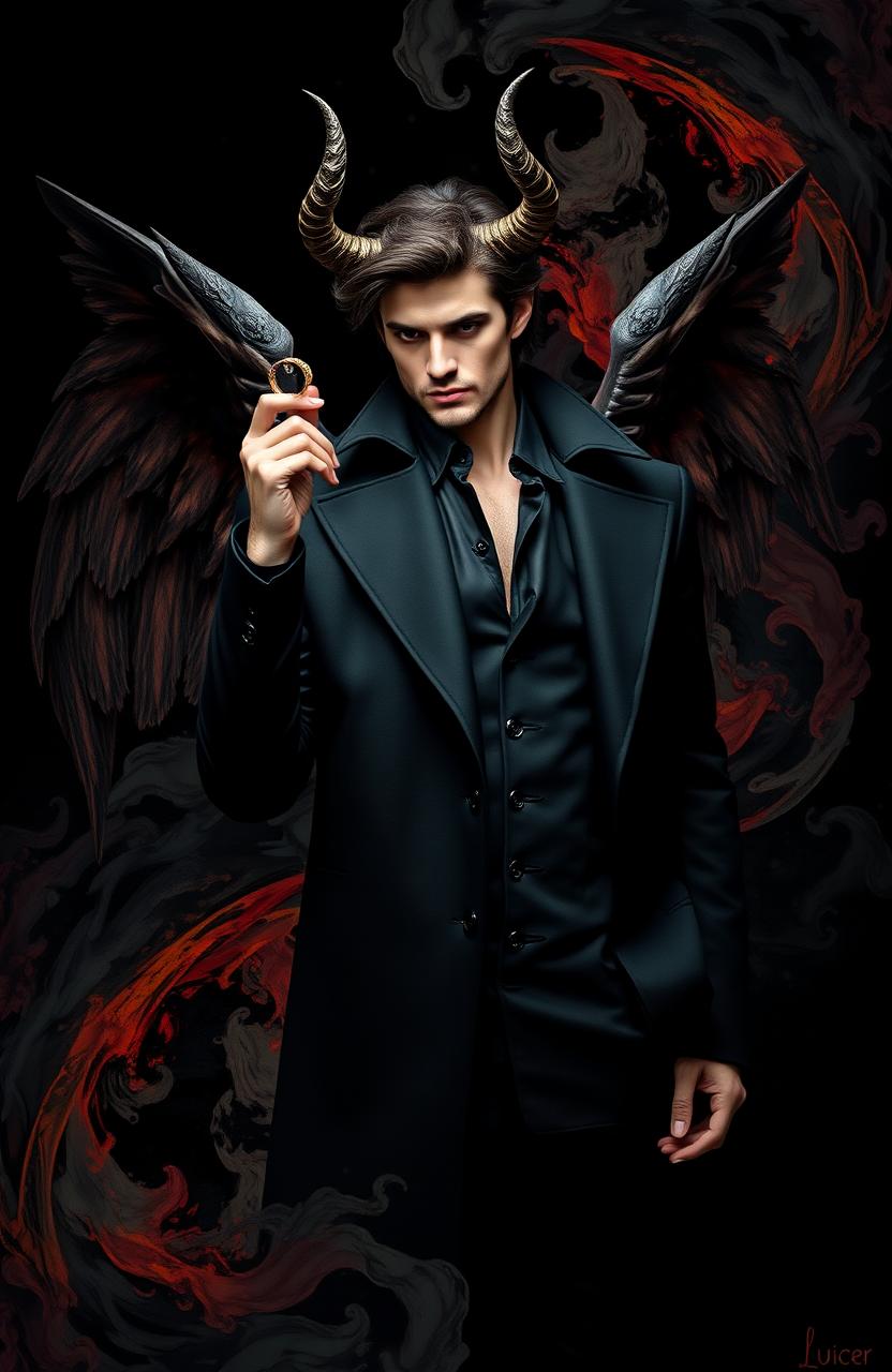 A striking image featuring Lucifer, the iconic figure often associated with rebellion and enchantment