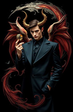 A striking image featuring Lucifer, the iconic figure often associated with rebellion and enchantment