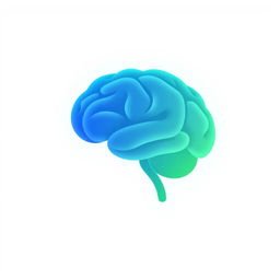 A sleek, modern logo-style profile picture featuring a symbolic brain outline in soft, gradient shades of blue and green, representing psychology