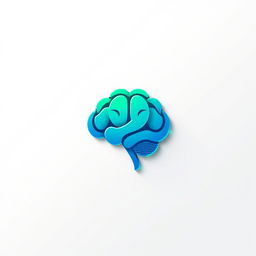 A sleek, modern logo-style profile picture featuring a symbolic brain outline in soft, gradient shades of blue and green, representing psychology