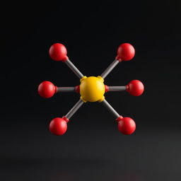 A highly detailed 3D representation of a phosphoric molecule, showcasing its intricate atomic structure