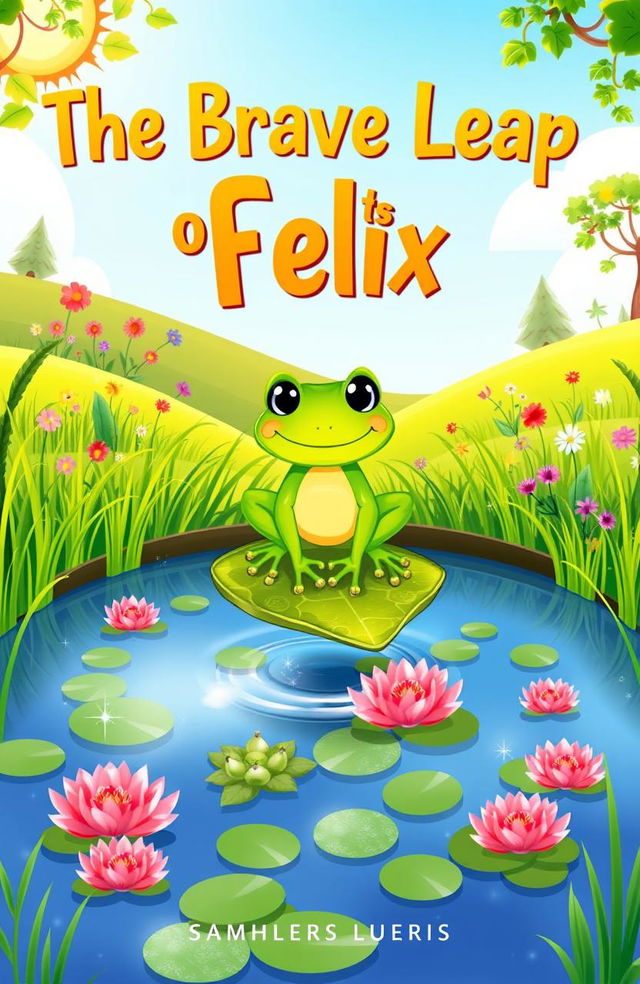 A colorful book cover for a children's book titled "The Brave Leap of Felix"