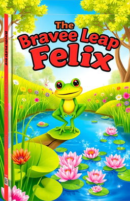 A colorful book cover for a children's book titled "The Brave Leap of Felix"