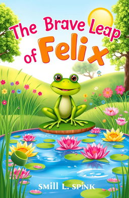 A colorful book cover for a children's book titled "The Brave Leap of Felix"