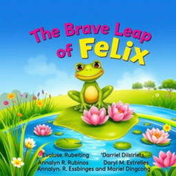 A colorful book cover for a children's book titled "The Brave Leap of Felix"