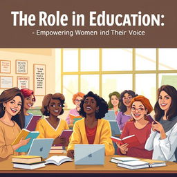 A thought-provoking illustration representing 'The Role of Education: Empowering Women to Find Their Voice'