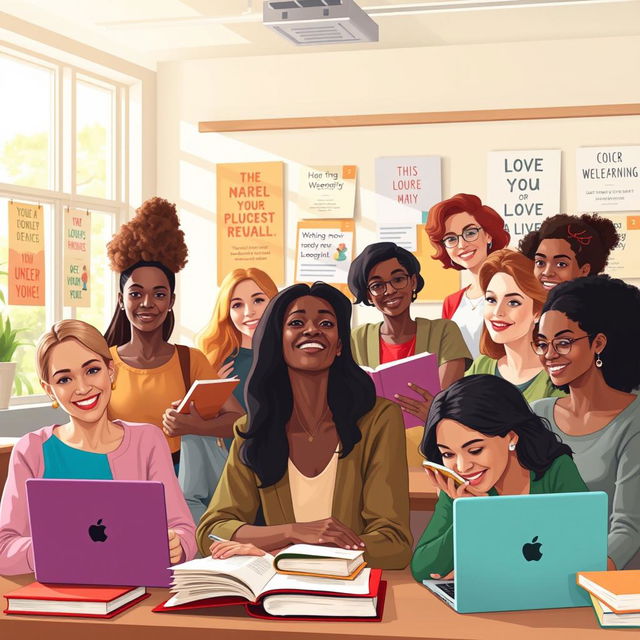 A thought-provoking illustration representing 'The Role of Education: Empowering Women to Find Their Voice'