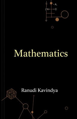 A sleek and modern mathematics book cover featuring a black background